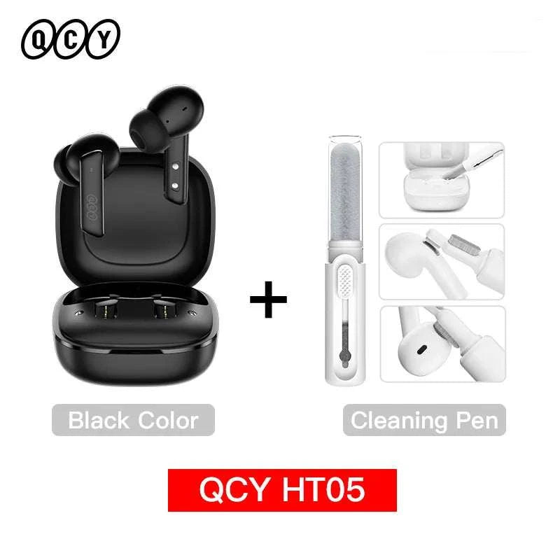 QCY HT05 ANC Wireless Earphone 40dB Noise Cancelling Bluetooth 5.2 HeaThe Plug