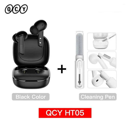 QCY HT05 ANC Wireless Earphone 40dB Noise Cancelling Bluetooth 5.2 HeaThe Plug