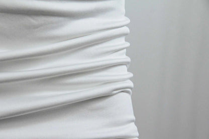 Kesiachiccly Double Layers Ruched Bodycon Dress Women Halter Bandage MThe Plug