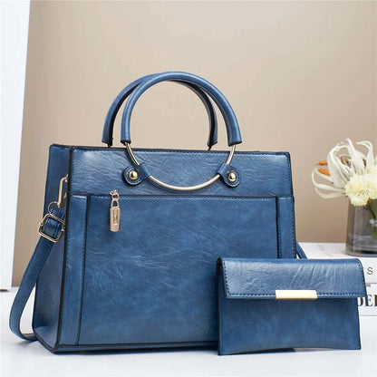 Elegant women's bucket shoulder bag with zipper closure and flap pocket, large capacity for casual and party use