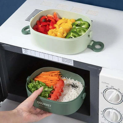Bento box lunch box, stackable 3-layer food container, leak-proof portThe Plug