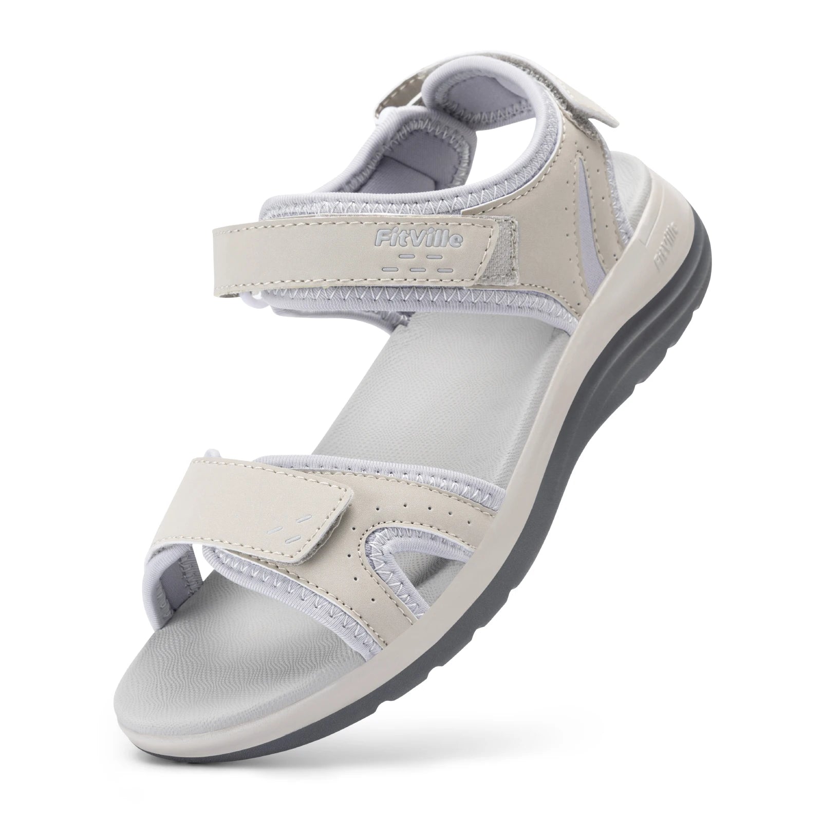 FitVille Women's Sandals  Adjustable Ankle Strap for Swollen and Flat The Plug