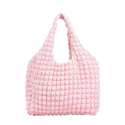 Yogodlns Summer Pleated Cloud Bag Female Candy Color Large Capacity ShThe Plug