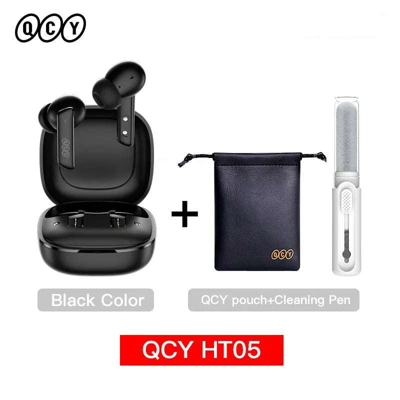 QCY HT05 ANC Wireless Earphone 40dB Noise Cancelling Bluetooth 5.2 HeaThe Plug