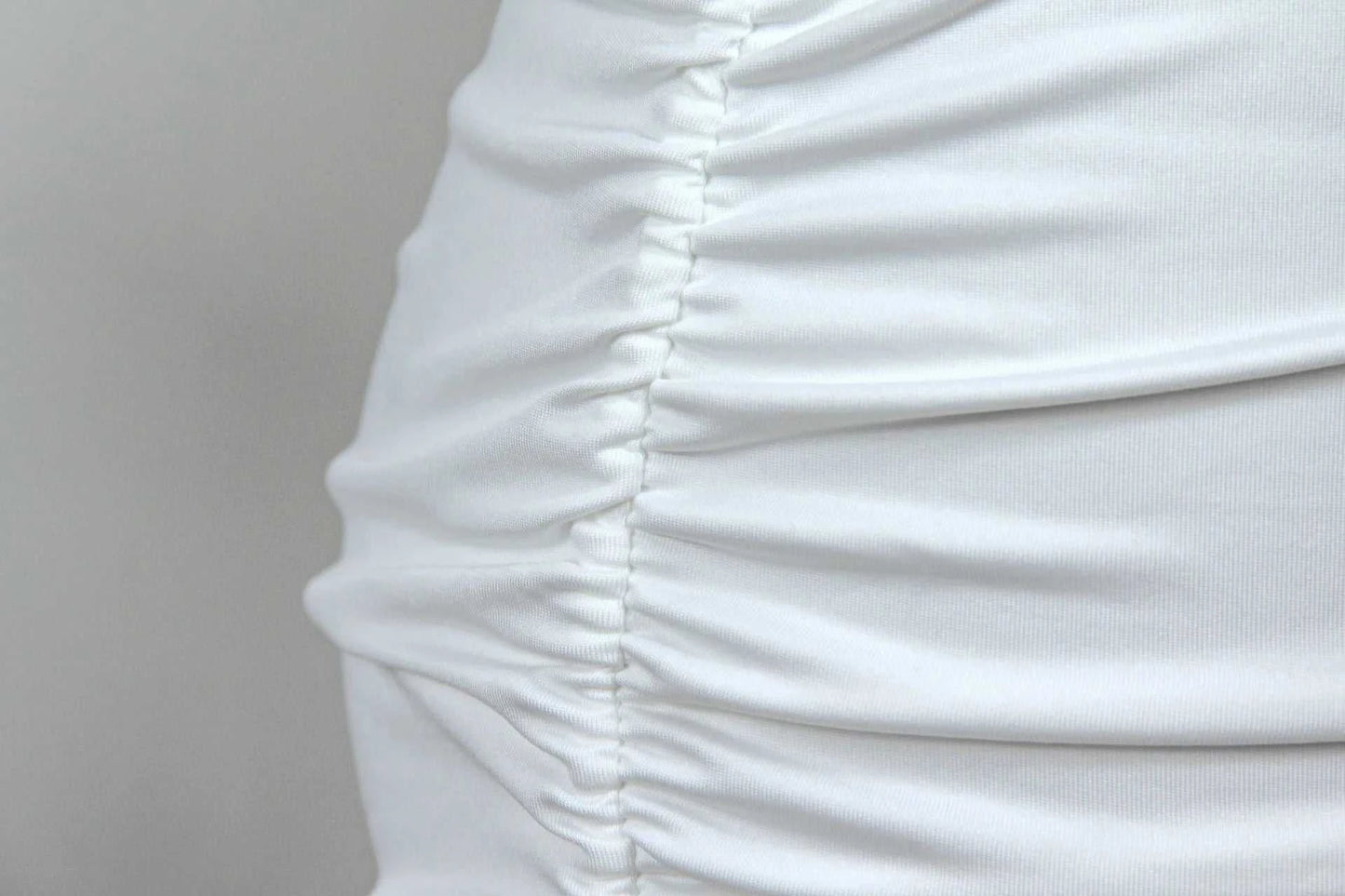 Kesiachiccly Double Layers Ruched Bodycon Dress Women Halter Bandage MThe Plug