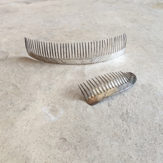 19th C. Silver Hair Comb Set