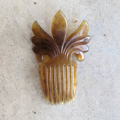 Early Vintage Faux Tortoise Shell Hair Comb