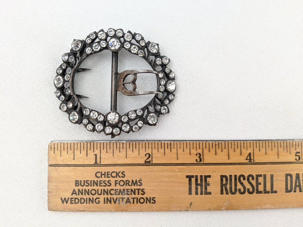 Georgian Silver and Paste Shoe Buckle