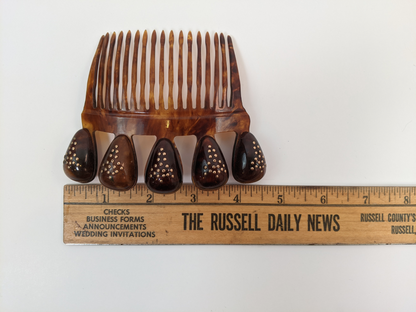 Victorian Faux Tortoise Shell Hair Comb