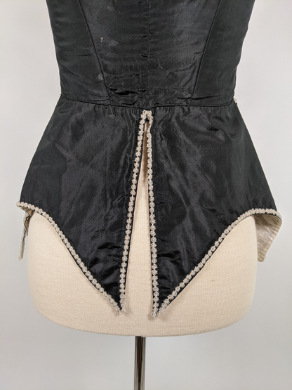 1860s Swiss Waist or Corsage | Button Closures