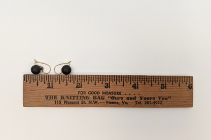 Victorian French Jet Orb Ear Drops