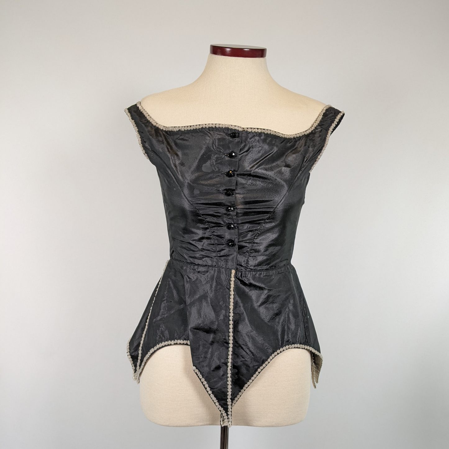 1860s Swiss Waist or Corsage | Button Closures