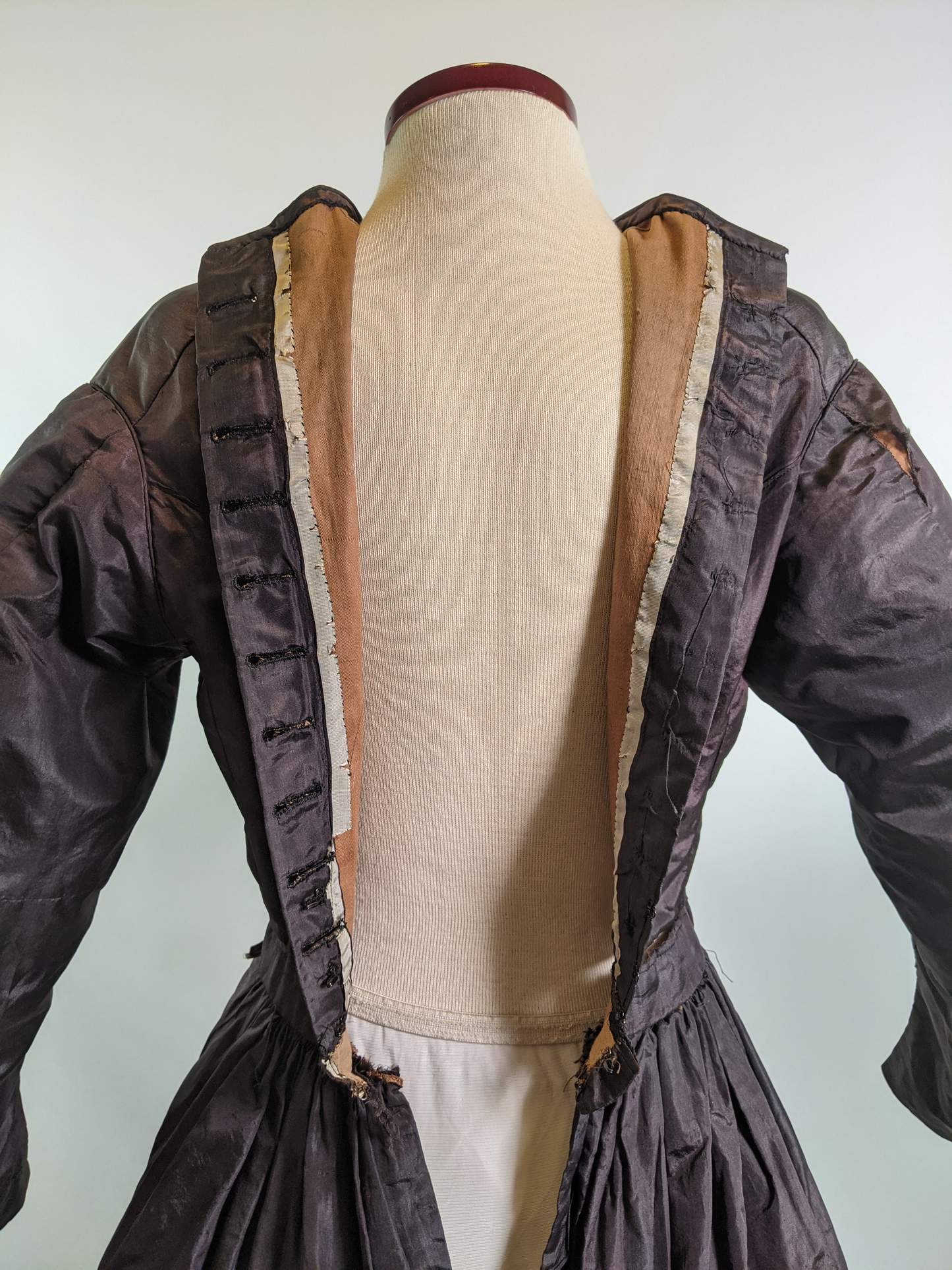 1860s Purple Silk Dress