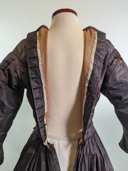 1860s Purple Silk Dress