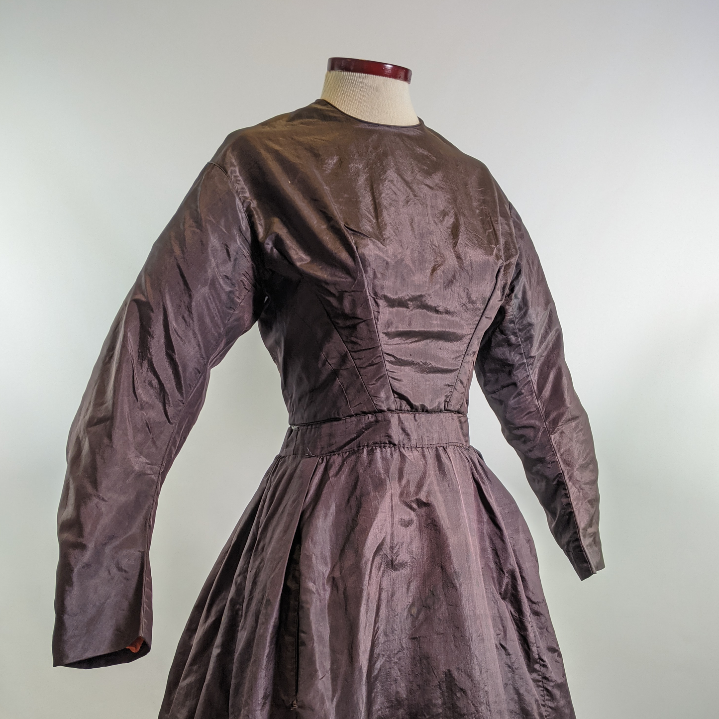 1860s Purple Silk Dress