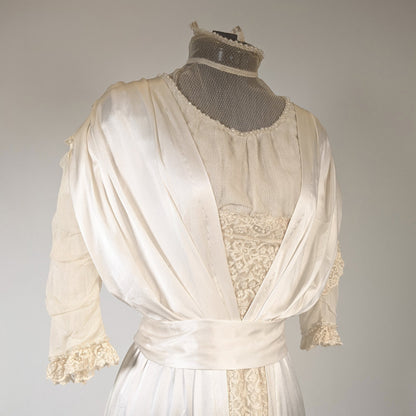 1910s Silk Lace Gown | Wedding Dress