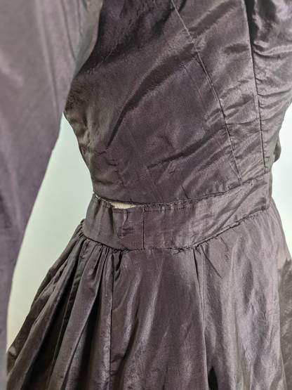 1860s Purple Silk Dress