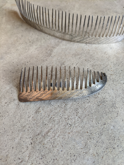 19th C. Silver Hair Comb Set