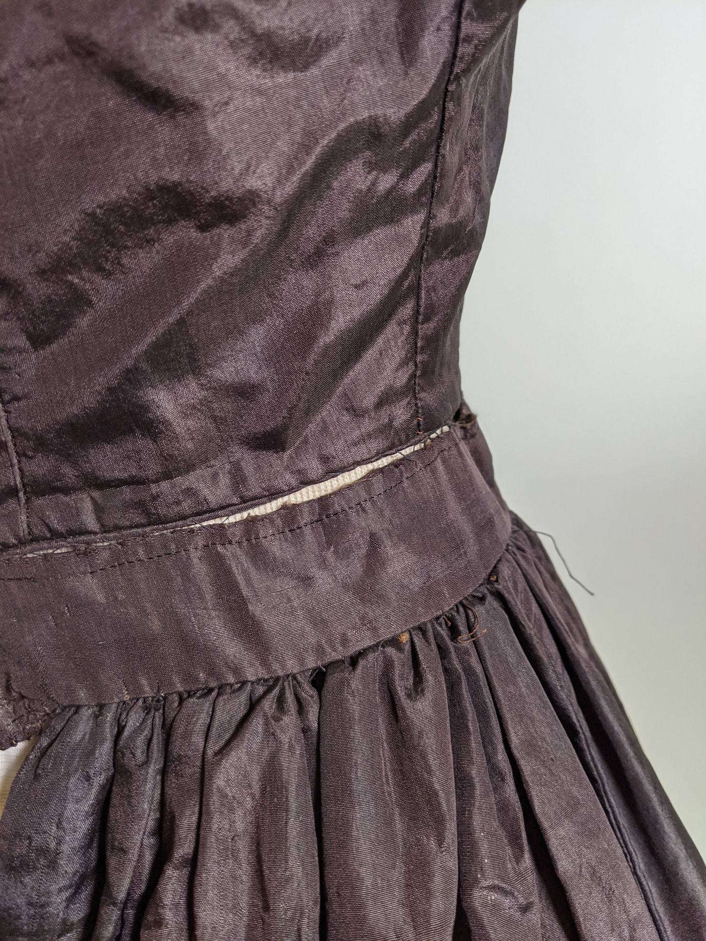 1860s Purple Silk Dress