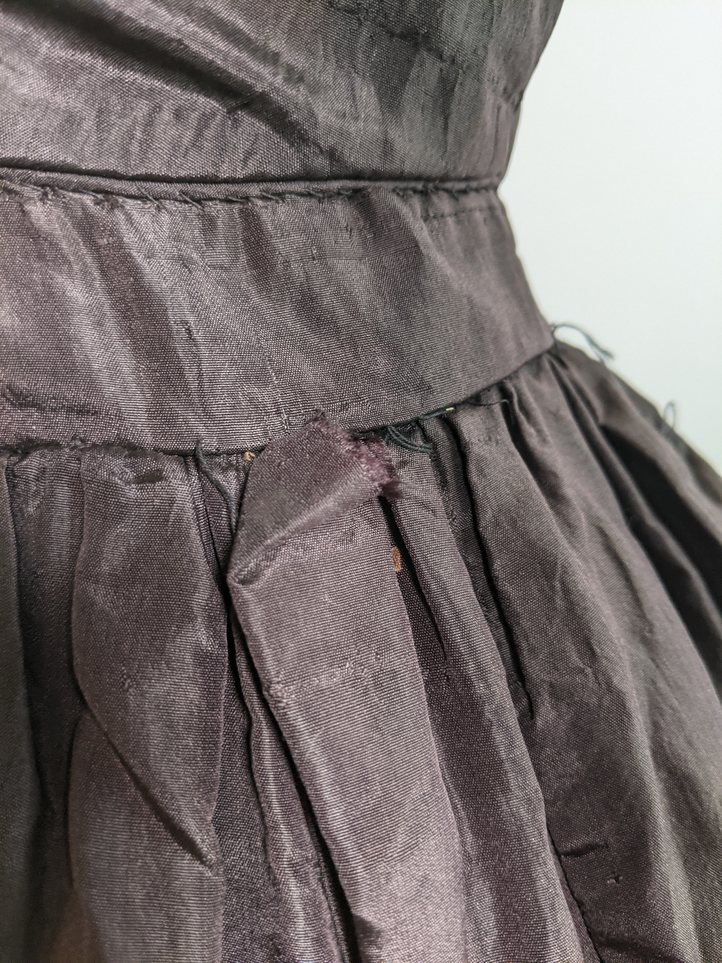 1860s Purple Silk Dress