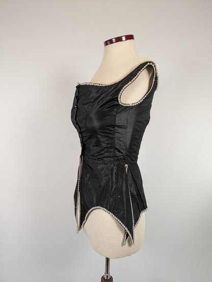 1860s Swiss Waist or Corsage | Button Closures