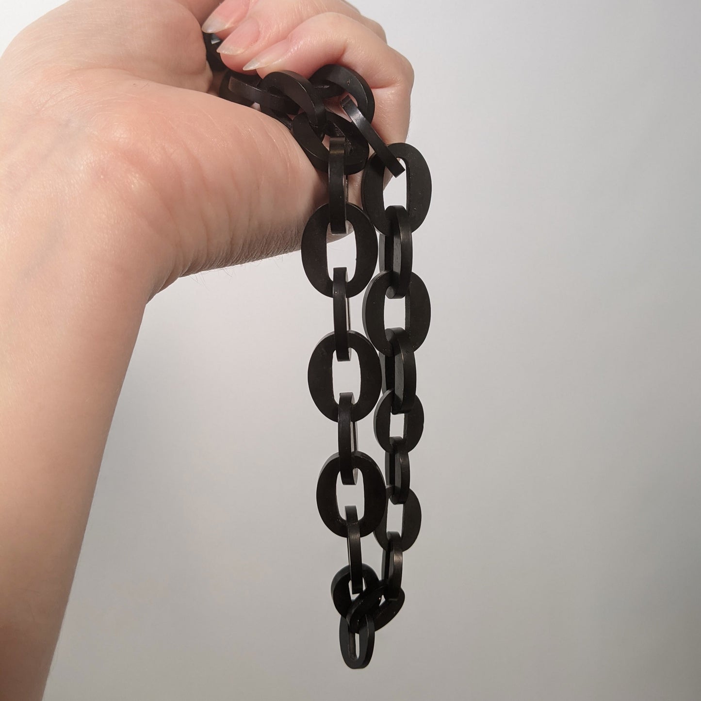 Victorian Jet Chunky Chain Necklace