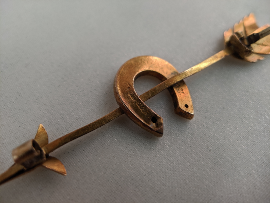 1880s 15k Gold Horseshoe Brooch