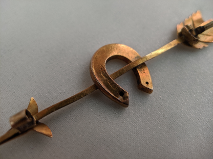 1880s 15k Gold Horseshoe Brooch