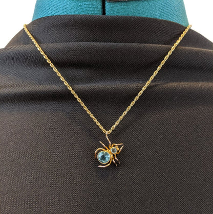 RESERVED - Antique 9k Gold Spider Pendant