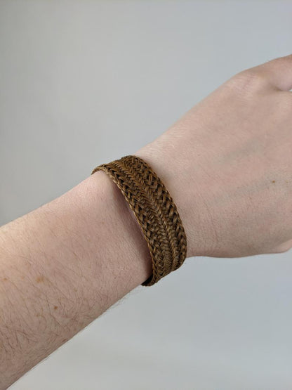 Victorian Hairwork Bracelet | 12k Gold Clasp