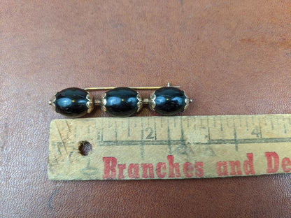 19th c. 14k Gold Palm Seed Brooch