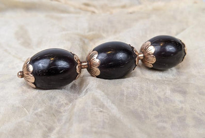 19th c. 14k Gold Palm Seed Brooch