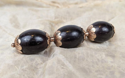19th c. 14k Gold Palm Seed Brooch