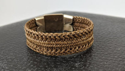 Victorian Hairwork Bracelet | 12k Gold Clasp