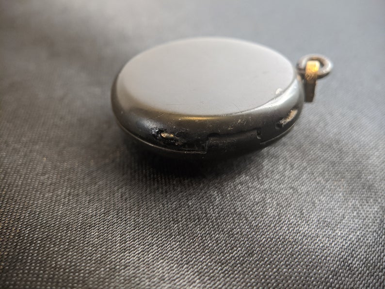 Victorian Taille d'Epargne Vulcanite Locket