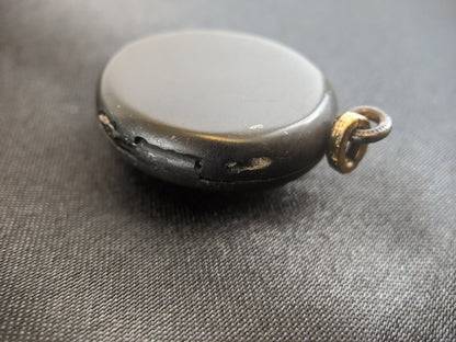 Victorian Taille d'Epargne Vulcanite Locket