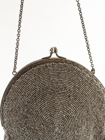 1910s - 1920s Cut Steel Beaded Purse