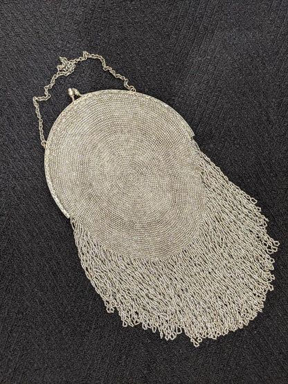 1910s - 1920s Cut Steel Beaded Purse