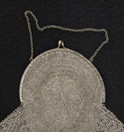 1910s - 1920s Cut Steel Beaded Purse