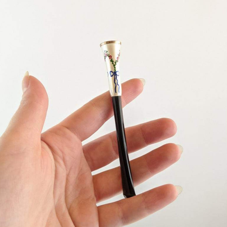 Art Deco Hand Painted Enamel Cigarette Holder