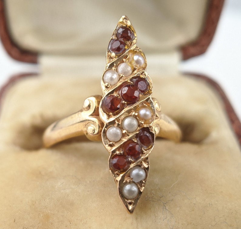 Victorian 10k Gold Ring | Size 7.25