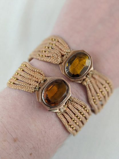 Late Georgian/Early Victorian Pair of Gold Bracelets
