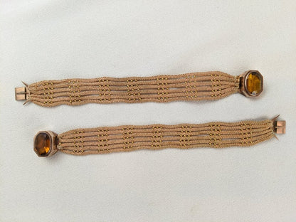 Late Georgian/Early Victorian Pair of Gold Bracelets