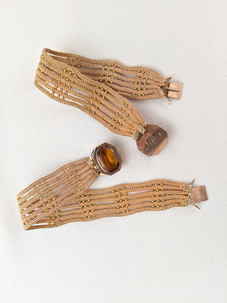 Late Georgian/Early Victorian Pair of Gold Bracelets