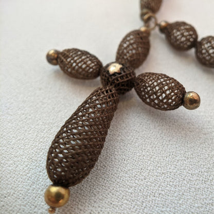 1840s-1870s Victorian Hairwork Necklace