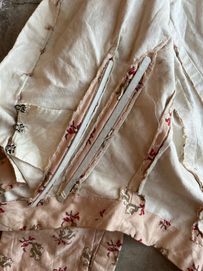 c. 1880s Cotton Sateen Printed Bodice