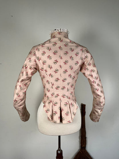 c. 1880s Cotton Sateen Printed Bodice