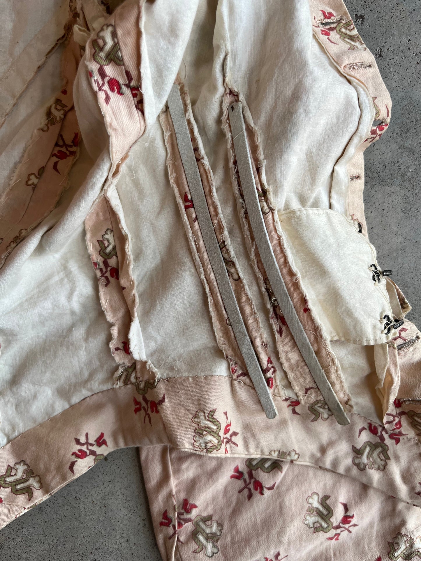 c. 1880s Cotton Sateen Printed Bodice