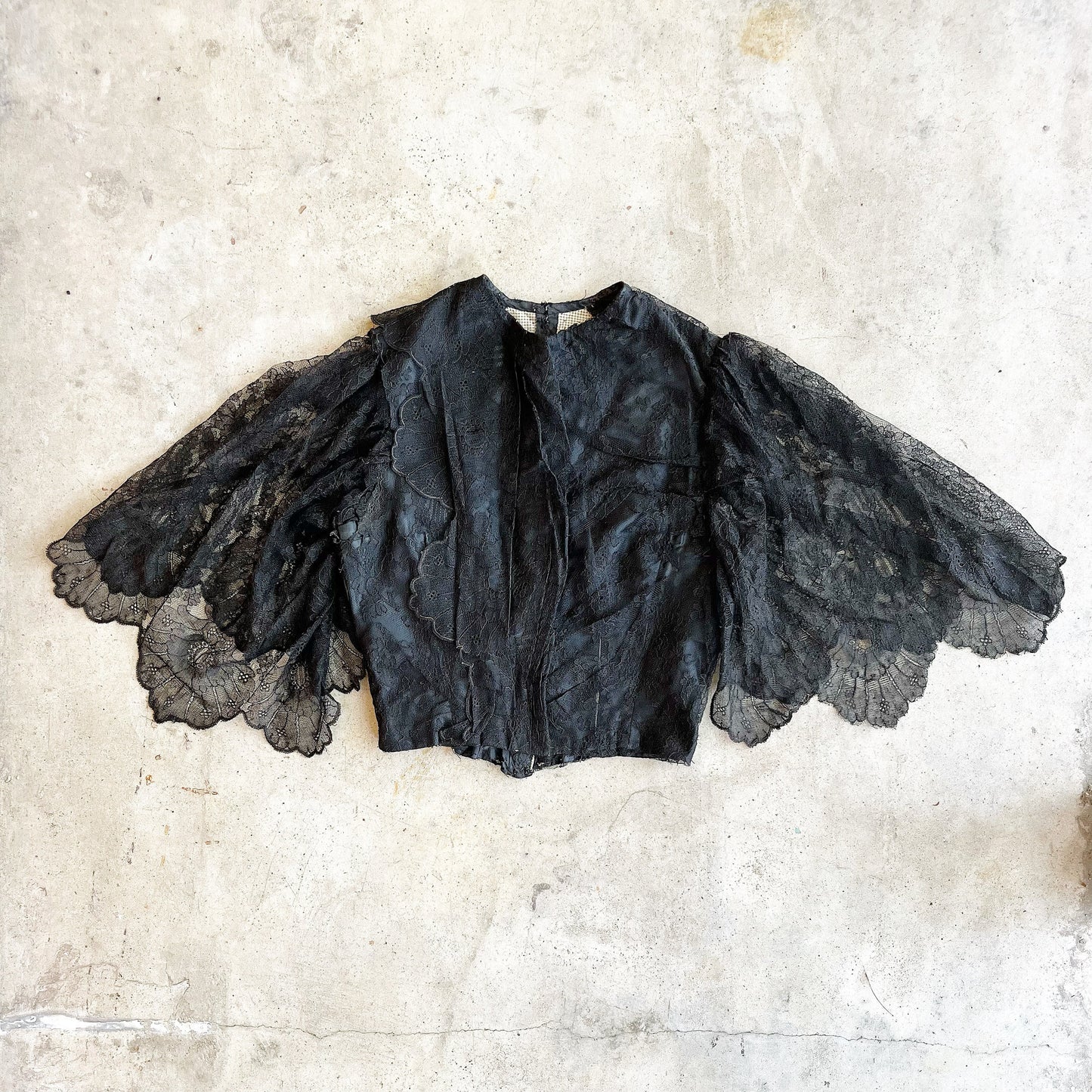 c. 1890s Black Lace Bodice