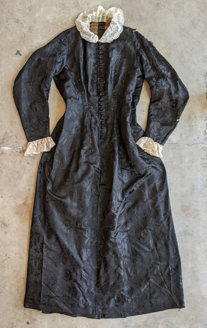 c. 1870s-1880s Silk Wrapper Dress | Study + Display